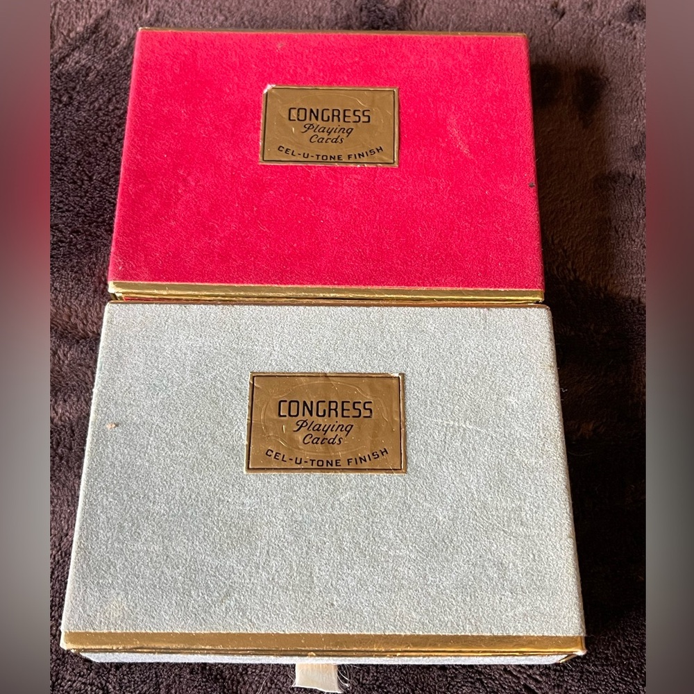 Congress Playing Cards Double Decks Two Boxes